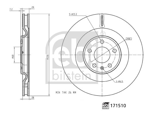 FEBI BILSTEIN Тормозной диск 171510